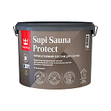 Защитный состав Tikkurila Supi Sauna Protect, полуматовый, бесцветный, 9 л