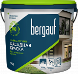 Краска БЕРГАУФ МИНЕРАЛ ТЕХНО фасадная акрил, БАЗА С, 9л