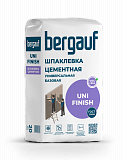 Шпаклевка цементная Bergauf Uni Finish, белая, 20 кг