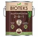 Антисептик+грунт для дерева Биотекс 2-в-1, 2,7 л, золотая сосна